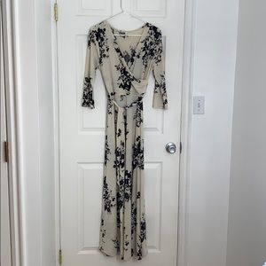 Black and cream maxi dress